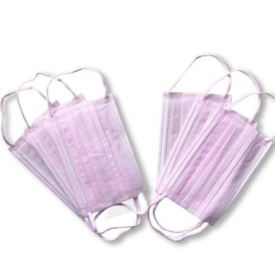 3 layer disposable face mask with earloop or tie on